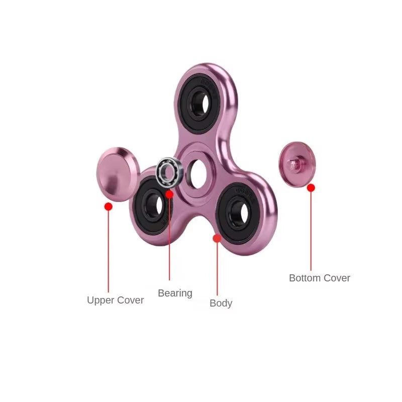 Fidget Finger Spinner – Alloy Metal Hand Spinner Stress Relief & Decompression Toy for Kids & Adults, Fun and Relaxing Gift for All Ages