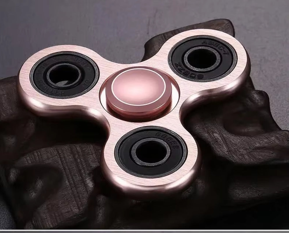 Fidget Finger Spinner – Alloy Metal Hand Spinner Stress Relief & Decompression Toy for Kids & Adults, Fun and Relaxing Gift for All Ages